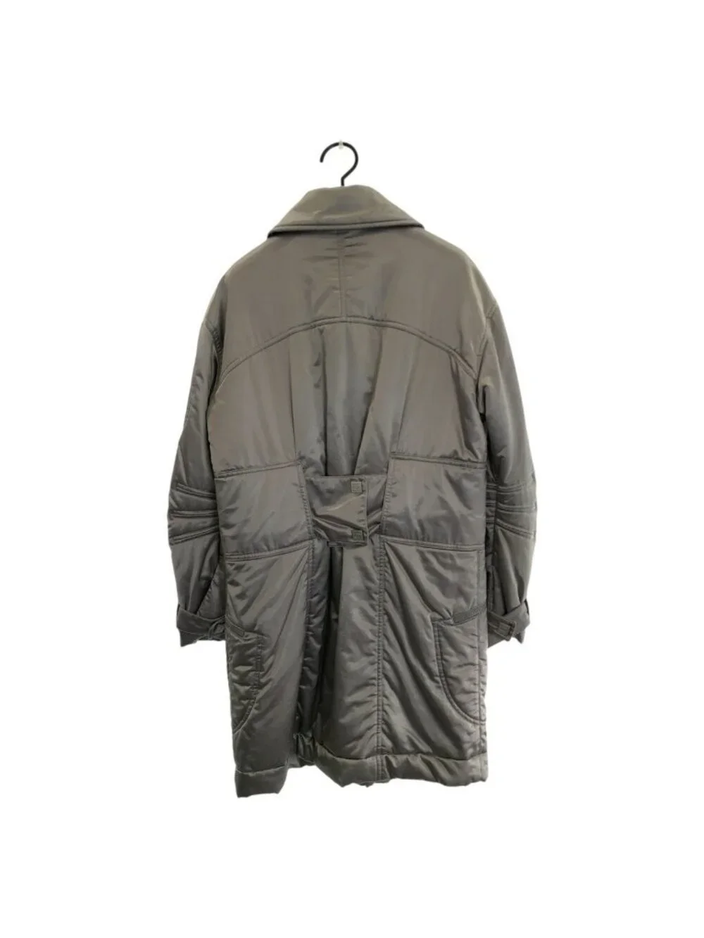 Chanel Sports Line CC Logo Gray Silver Down Coat Zip Upcoat